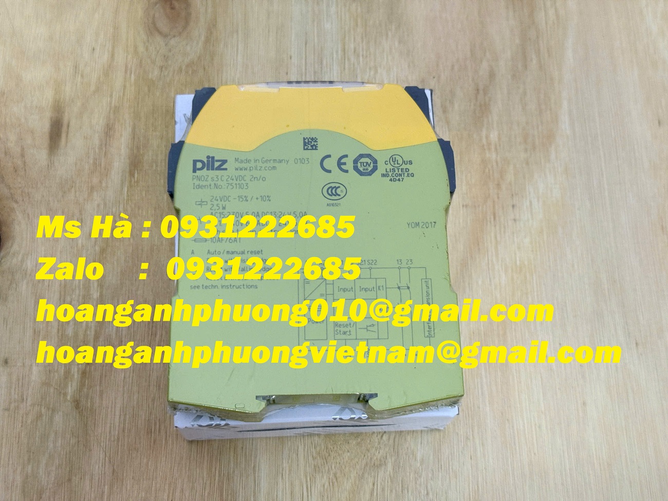 Rờ le an toàn Pilz PNOZ s3 C 24VDC 2n/o 751103 - bảo vệ máy